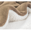 Lapisan Double Flanel Sherpa Fleece Throw Blanket